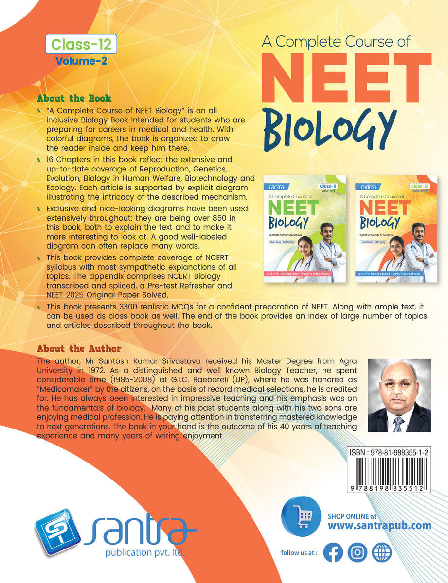 A Complete Course Of NEET Biology (Vol-II) Class- XII (Eng