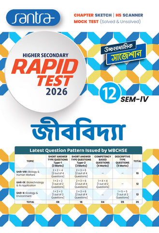 Higher Secondary Rapid Test (Class XII, Sem 4) 2025 –  Jibvidya
